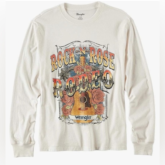 ✨Wrangler Medium Rock 'N Rose Rodeo Long Sleeve Shirt cream - Picture 2 of 10